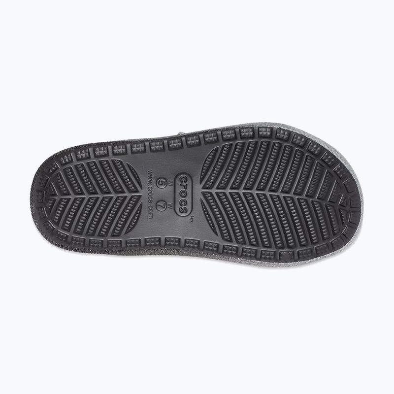 Nazouváky Crocs Classic Cozzzy Glitter Sandal black/silver 6