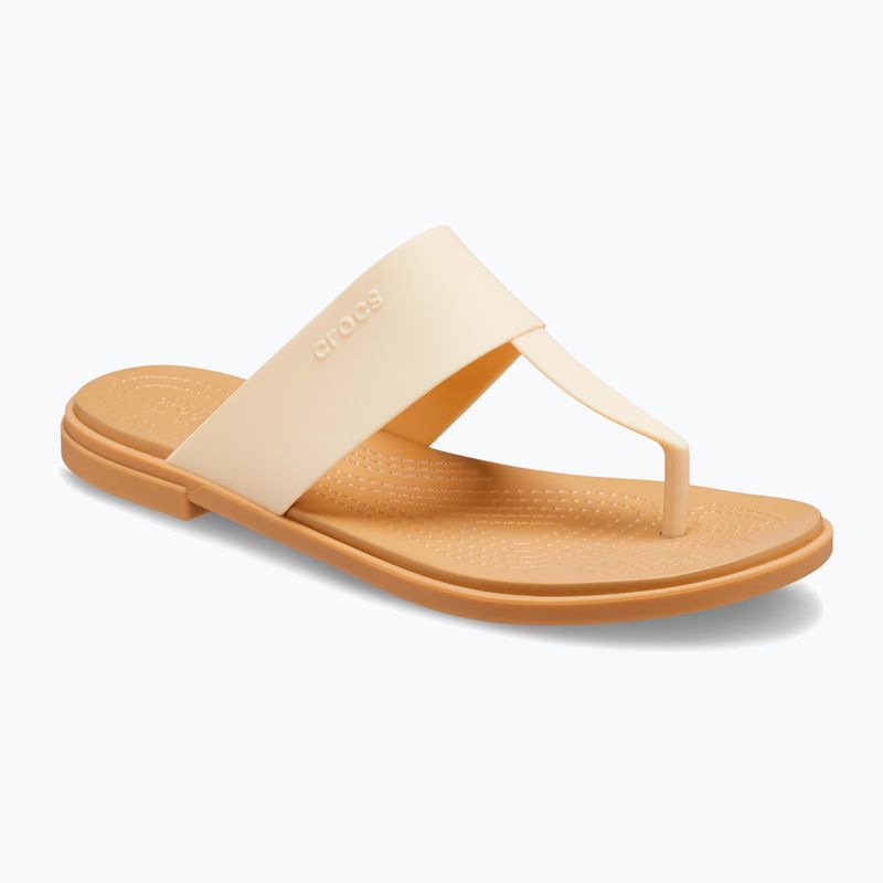 Dámské žabky Crocs Tulum Flip vanilla 8