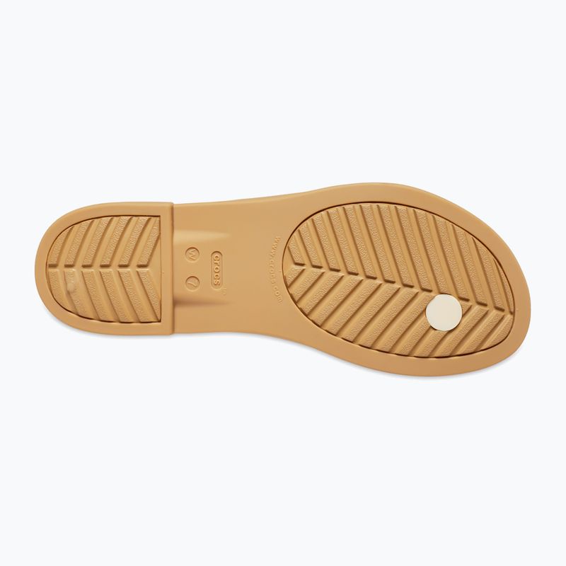 Dámské žabky Crocs Tulum Flip vanilla 11