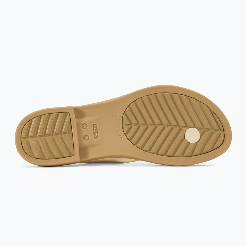 Dámské žabky Crocs Tulum Flip vanilla 4