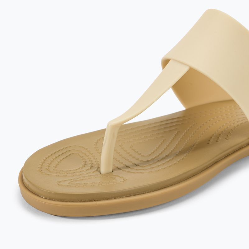 Dámské žabky Crocs Tulum Flip vanilla 7