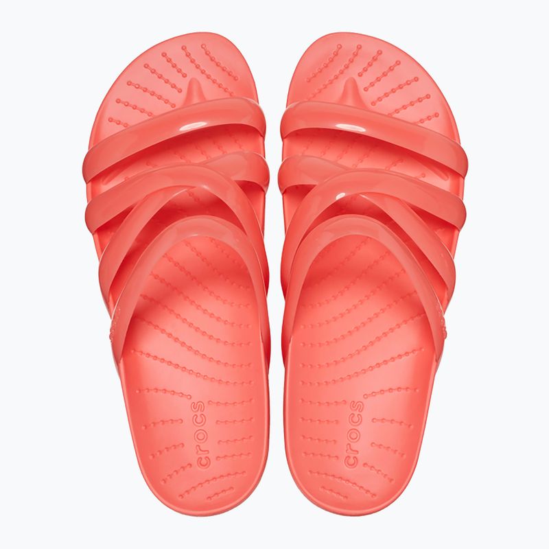 Dámské žabky Crocs Splash Glossy Strappy neon watermelon 12