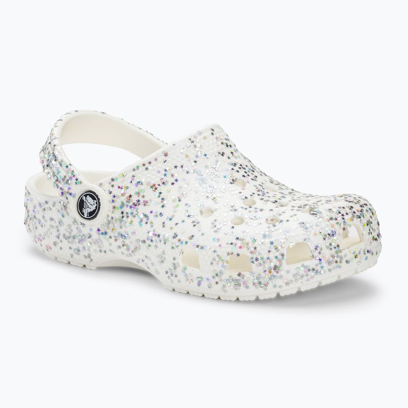 Dětské nazouváky   Crocs Classic Starry Glitter white 2
