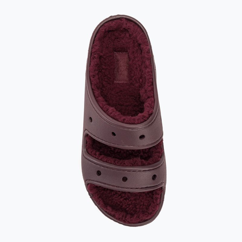 Nazouváky  Crocs Classic Cozzzy dark cherry 5