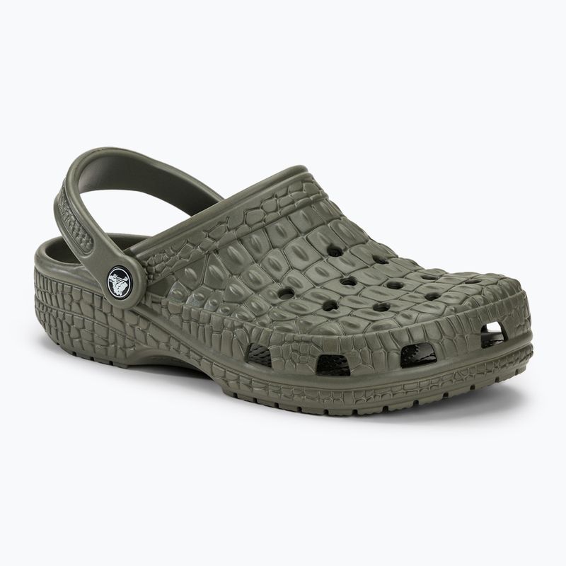 Pantofle  Crocs Classic Crocskin dusty olive 2