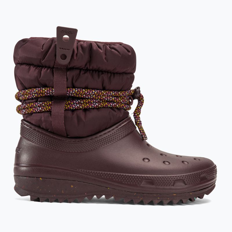 Dámské sněhule Crocs Classic Neo Puff Luxe dark cherry 2