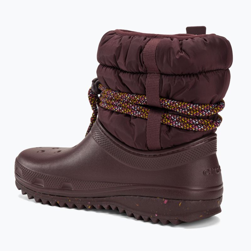 Dámské sněhule Crocs Classic Neo Puff Luxe dark cherry 3