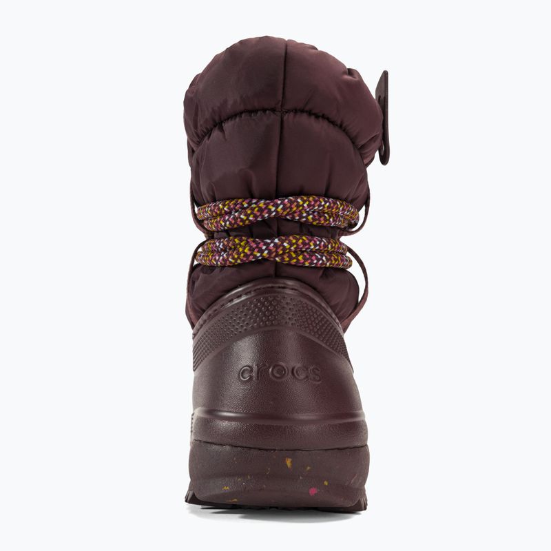 Dámské sněhule Crocs Classic Neo Puff Luxe dark cherry 6