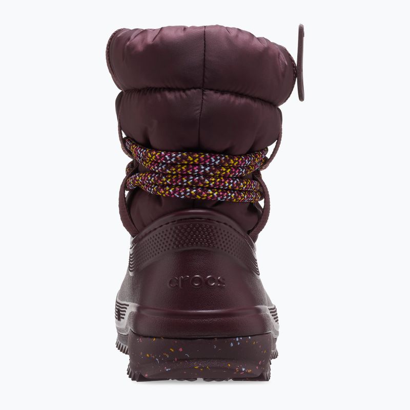 Dámské sněhule Crocs Classic Neo Puff Luxe dark cherry 10