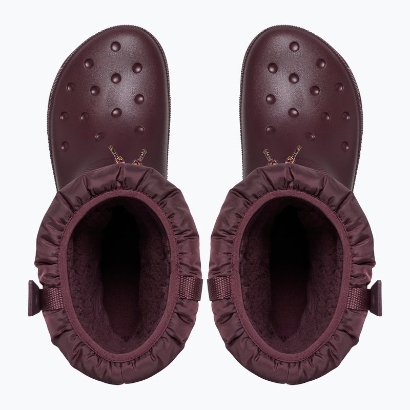 Dámské sněhule Crocs Classic Neo Puff Luxe dark cherry 11