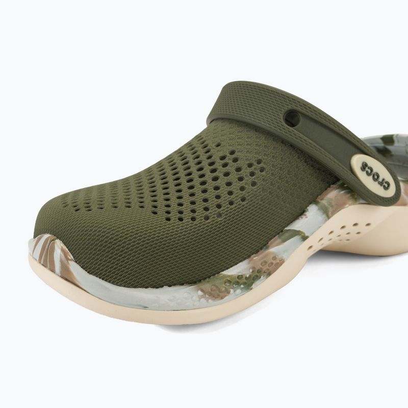 Žabky Crocs LiteRide 360 Marbled Clog army green/multi 8