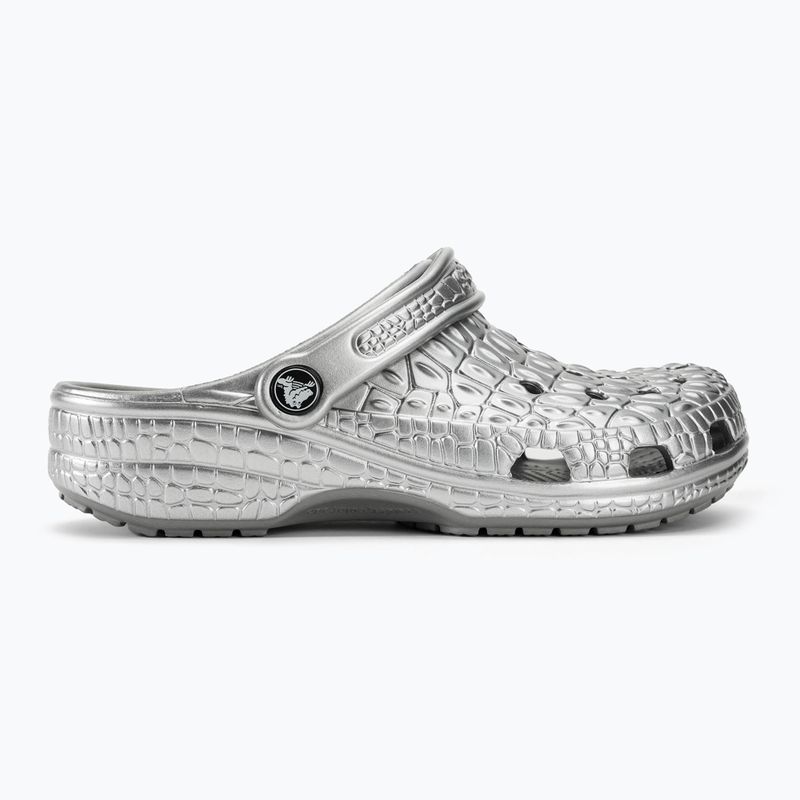 Nazouváky  Crocs Classic Metallic Crocskin ssilver 3