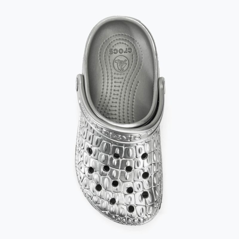 Nazouváky  Crocs Classic Metallic Crocskin ssilver 6