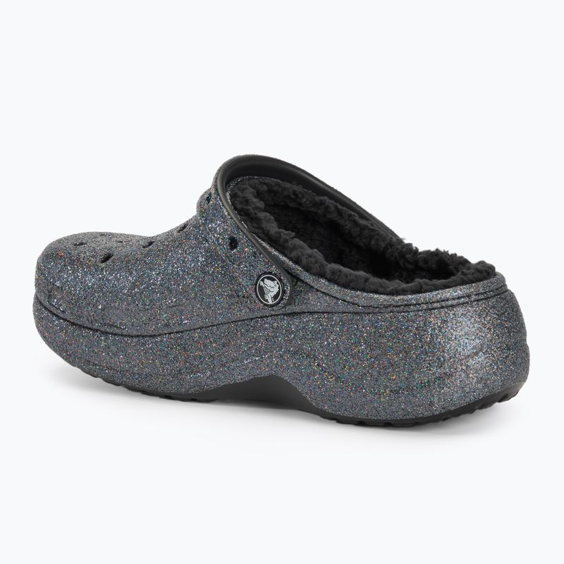 Dámské nazouváky  Crocs Baya Platform Lined Glitter Clog black giltter 4