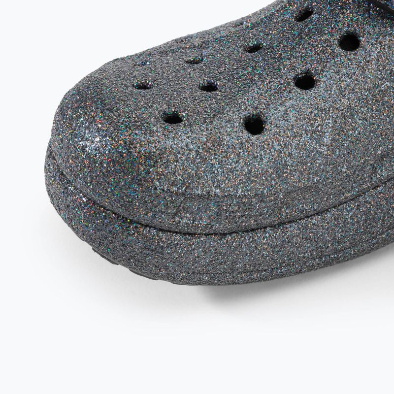 Dámské nazouváky  Crocs Baya Platform Lined Glitter Clog black giltter 8