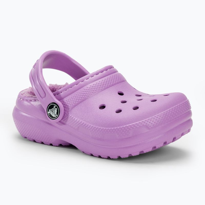 Dětské nazouváky  Crocs Classic Lined orchid 2