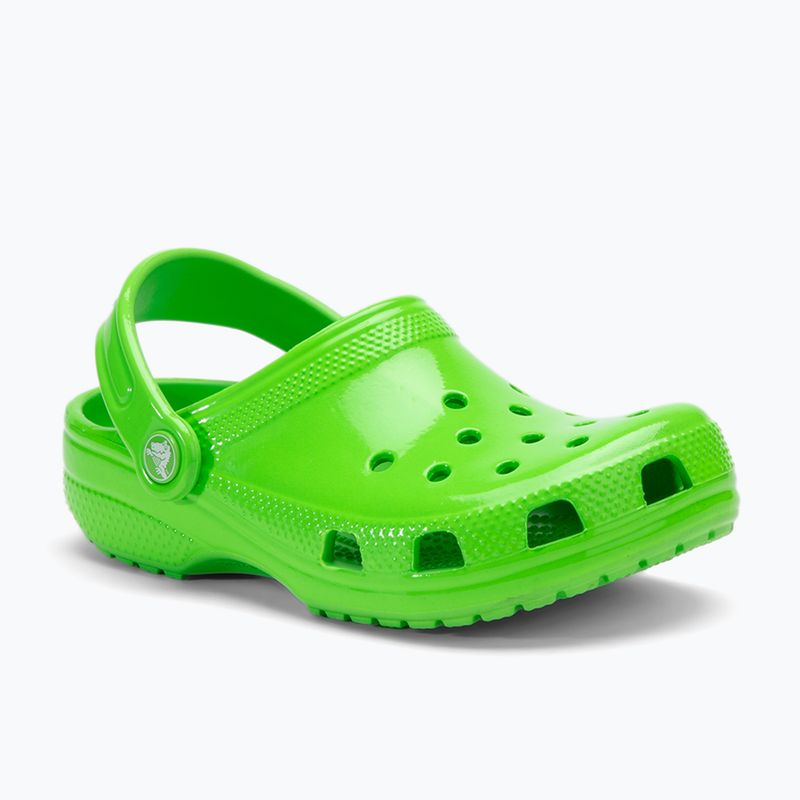 Crocs Classic Neon Highlighter Clog Dětské žabky se zeleným slizem 2