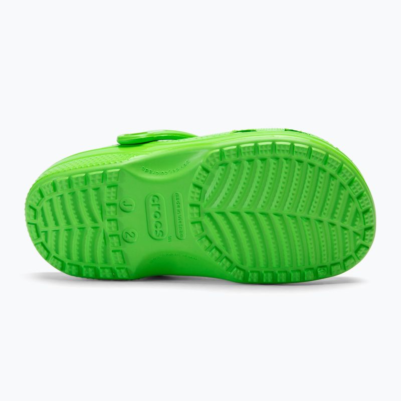 Crocs Classic Neon Highlighter Clog Dětské žabky se zeleným slizem 5