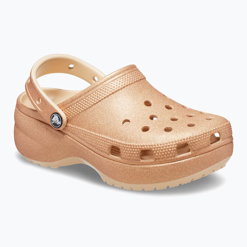 Dámské žabky Crocs Classic Platform Glitter shitake 9