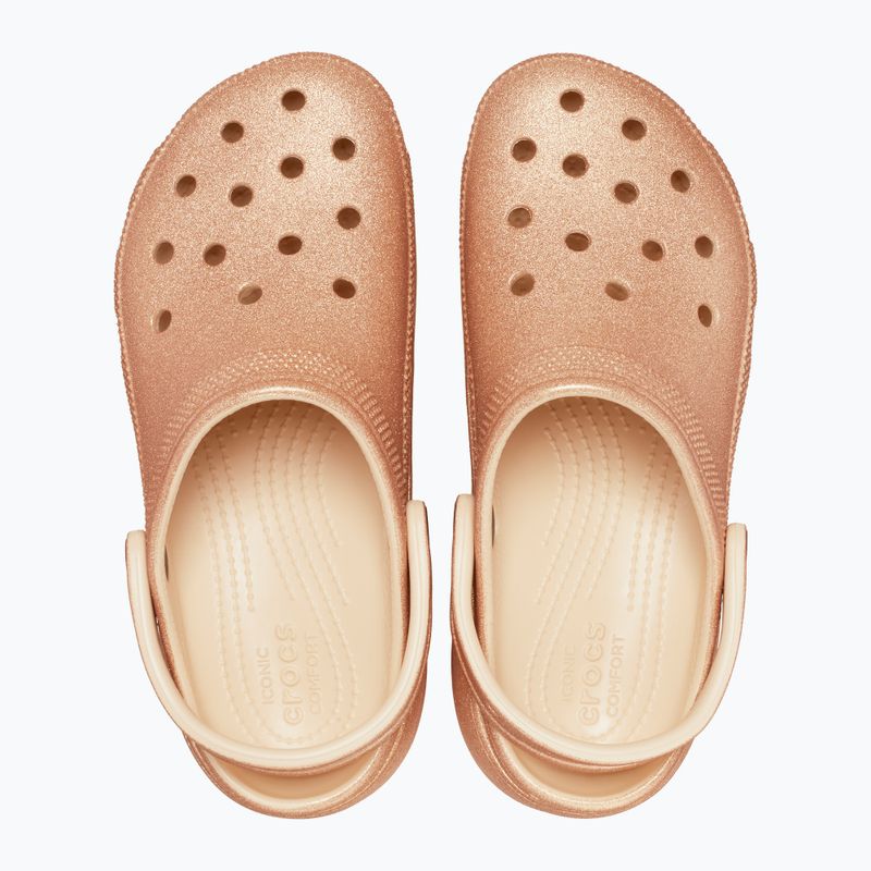 Dámské žabky Crocs Classic Platform Glitter shitake 12