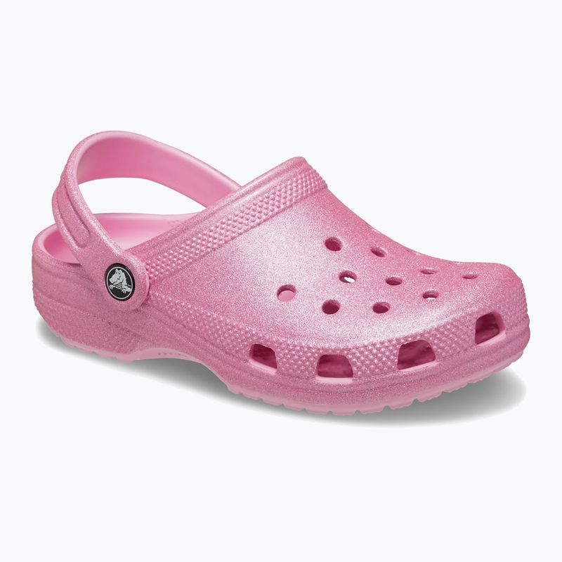 Dětské nazouváky Crocs Classic Glitter Clog Kids pink tweed glitter