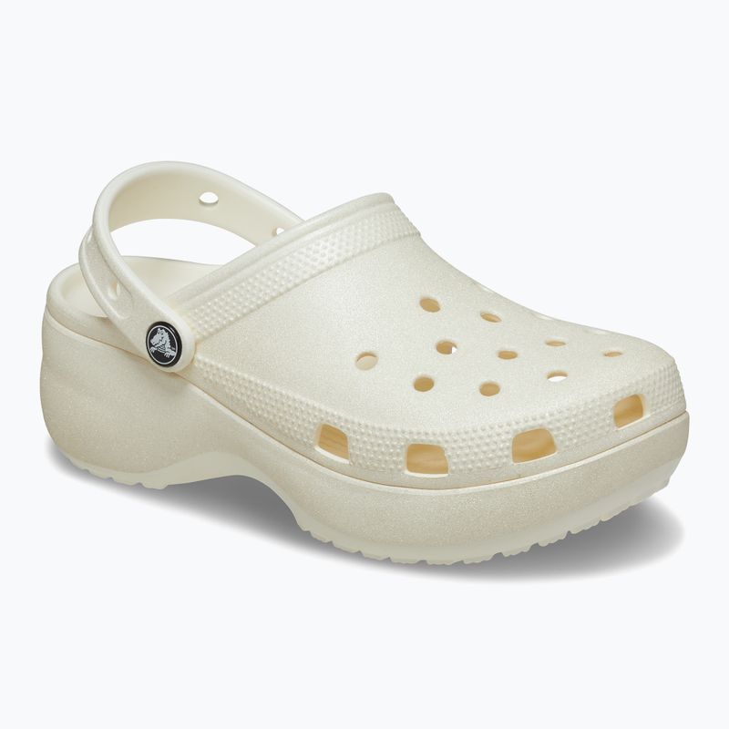 Dámské žabky Crocs Classic Platform Glitter chalk 9