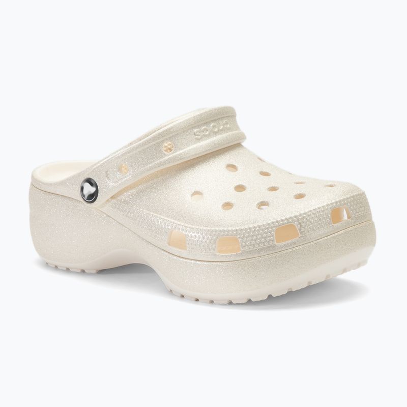 Dámské žabky Crocs Classic Platform Glitter chalk