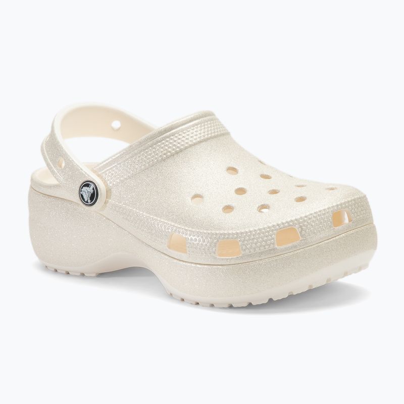 Dámské žabky Crocs Classic Platform Glitter chalk 2