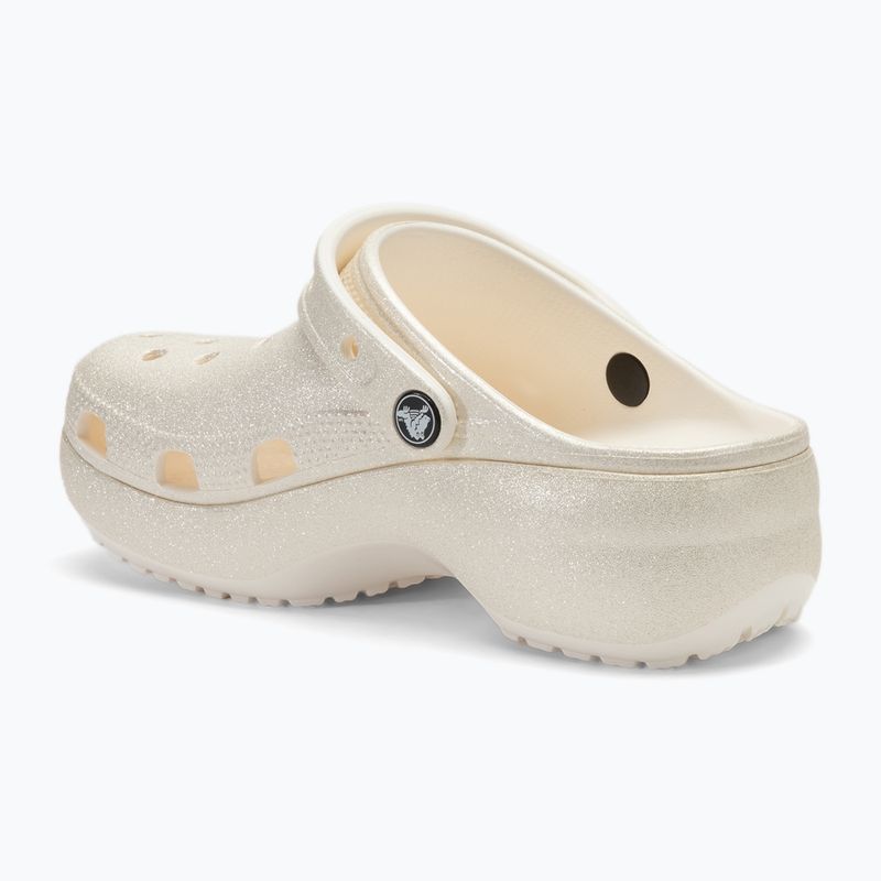 Dámské žabky Crocs Classic Platform Glitter chalk 4