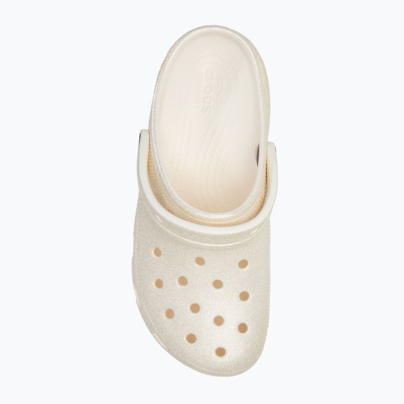 Dámské žabky Crocs Classic Platform Glitter chalk 6