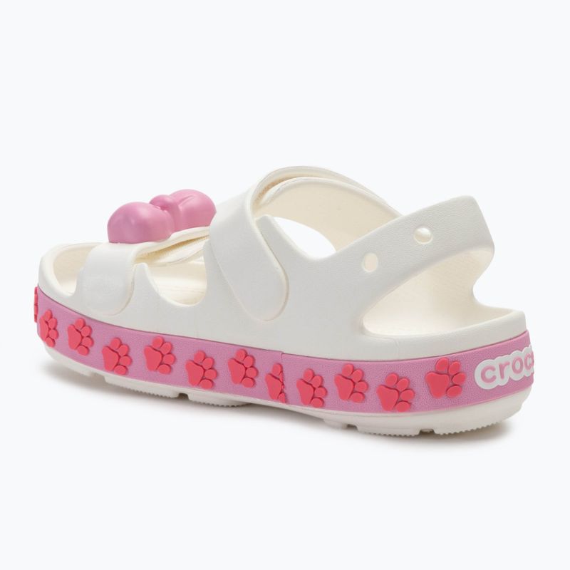 Dětské tvídové sandály Crocs Crocband Cruiser Pet Kids white/pinked 3