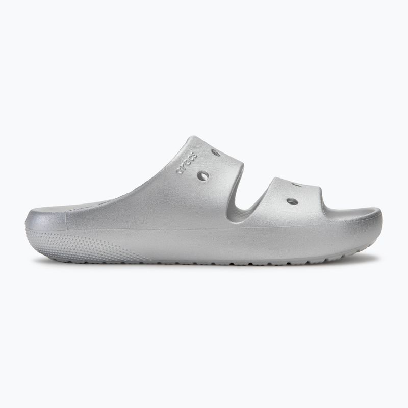 Žabky Crocs Classic Metallic Sandal V2 stříbrné 2