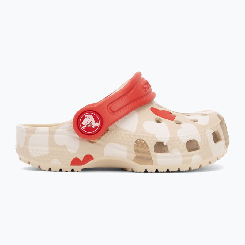 Dětské nazouváky Crocs Classic Heart Print Clog sandstone 3