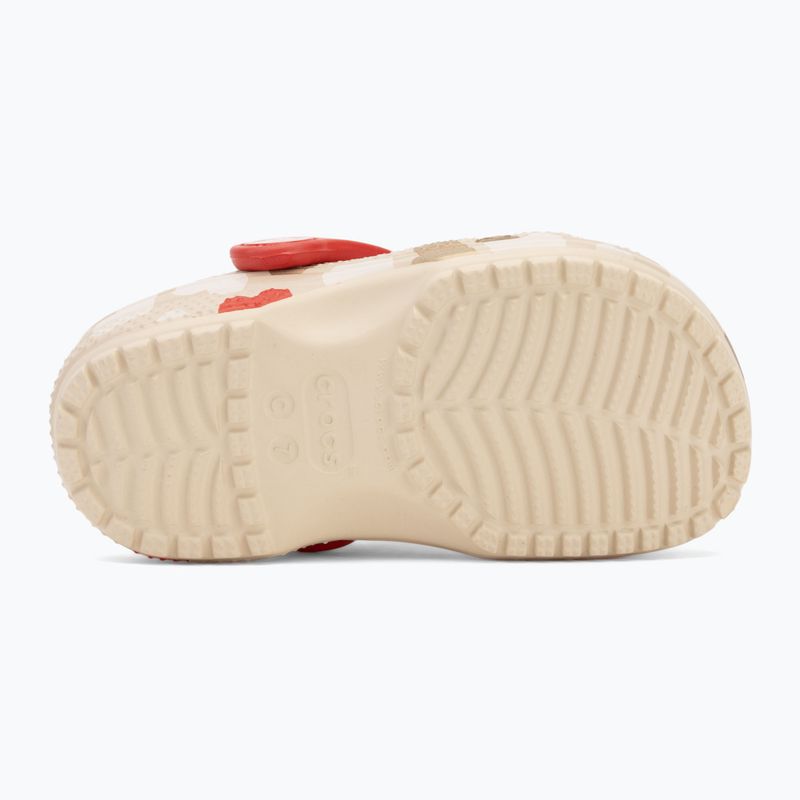 Dětské nazouváky Crocs Classic Heart Print Clog sandstone 5