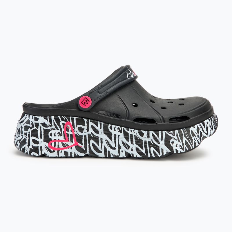 Dámské nazouváky SKECHERS JGoldcrown Max Cushioning Foamies Love True black 3