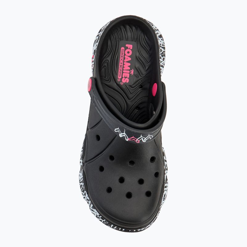 Dámské nazouváky SKECHERS JGoldcrown Max Cushioning Foamies Love True black 6