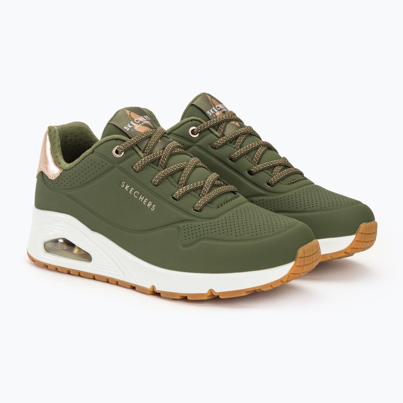 Dámské boty  SKECHERS Uno Shimmer Away olive/rose gold/mesh 5