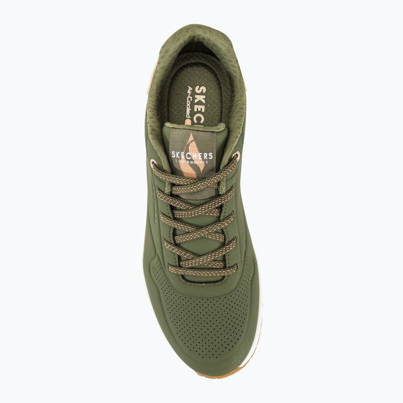 Dámské boty  SKECHERS Uno Shimmer Away olive/rose gold/mesh 7