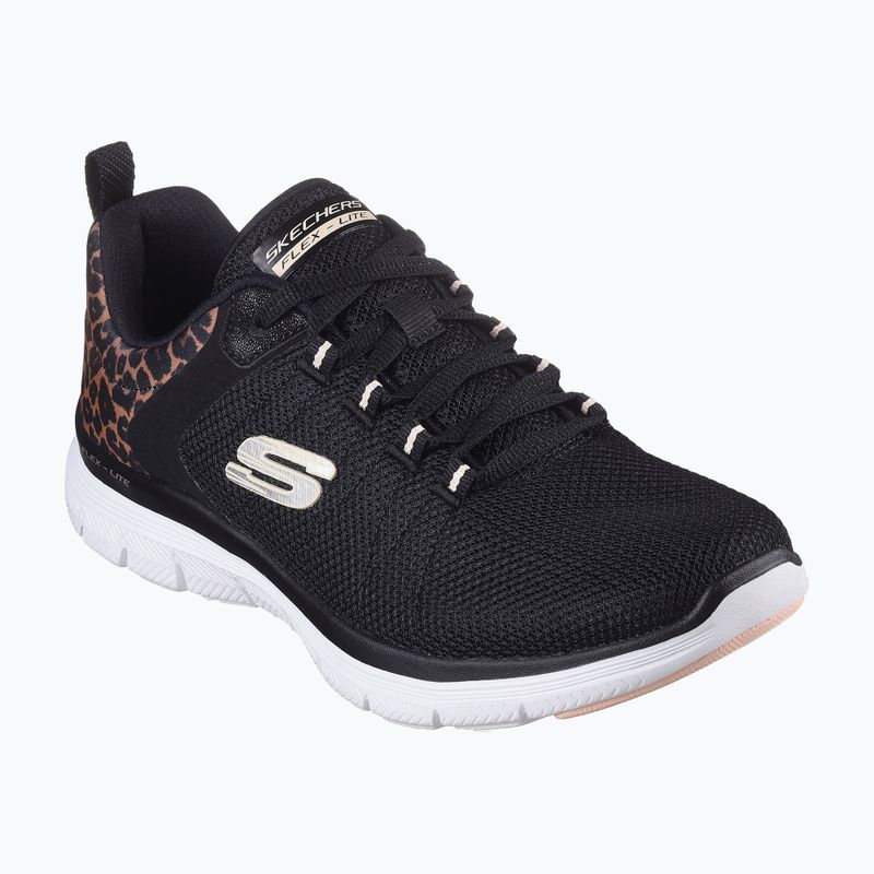 Dámské boty SKECHERS Flex Appeal 4.0 Wild Ballad black/leopard 2
