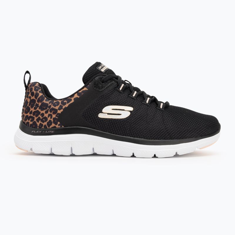 Dámské boty SKECHERS Flex Appeal 4.0 Wild Ballad black/leopard 2