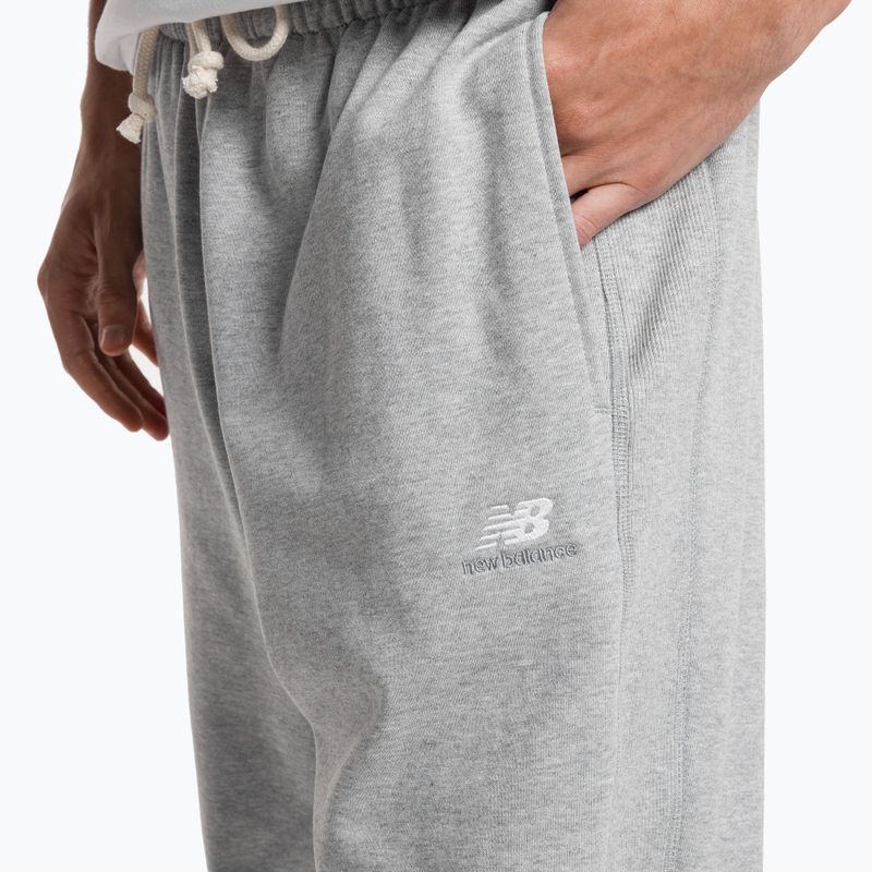 New Balance Athletics Remastered French Terry šedé pánské tréninkové kalhoty MP31503AG 4