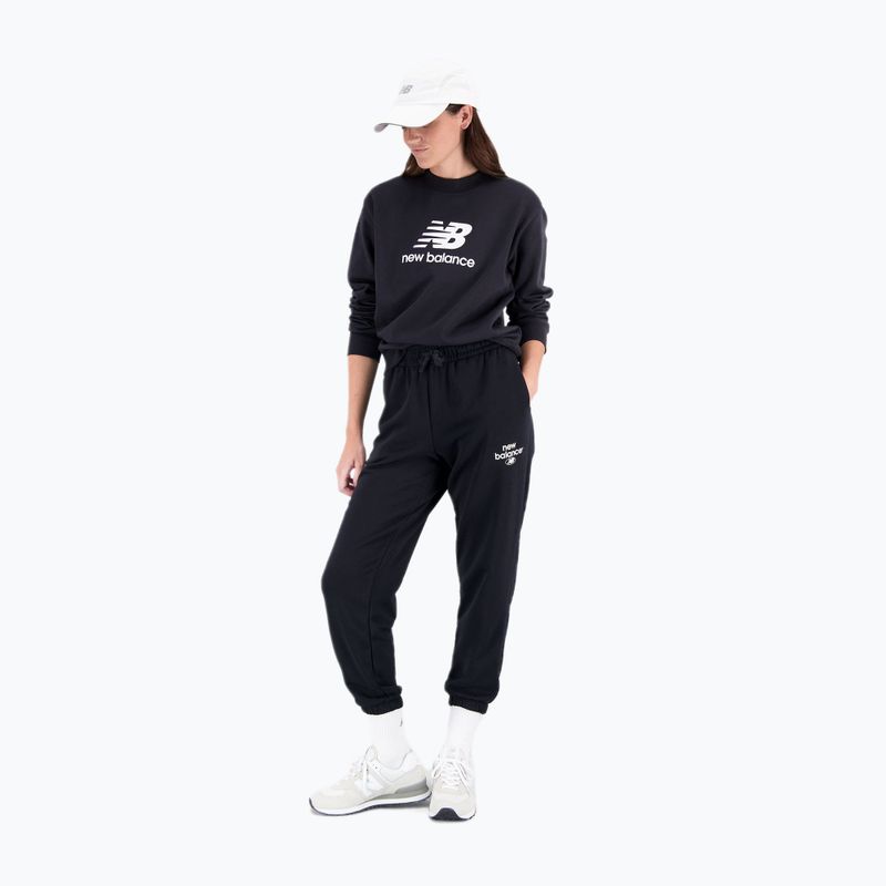 Bluza treningowa damska New Balance Essentials Stacked Logo French Terry Hoodie černá NBWT31533 2