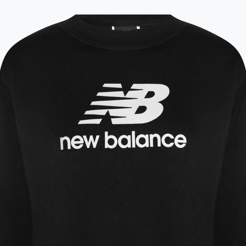 Bluza treningowa damska New Balance Essentials Stacked Logo French Terry Hoodie černá NBWT31533 7