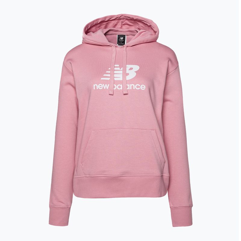 Dámská tréninková mikina New Balance Essentials Stacked Logo French Terry Hoodie pink WT31533HAO 5