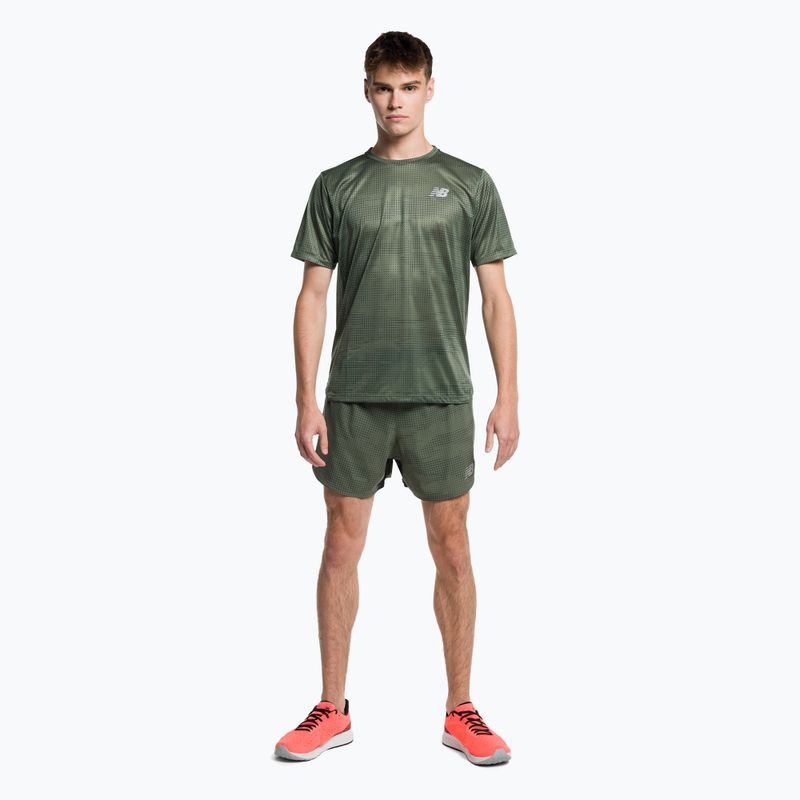 Pánské běžecké šortky New Balance Impact Run 5" Green MS21269DON s potiskem 2
