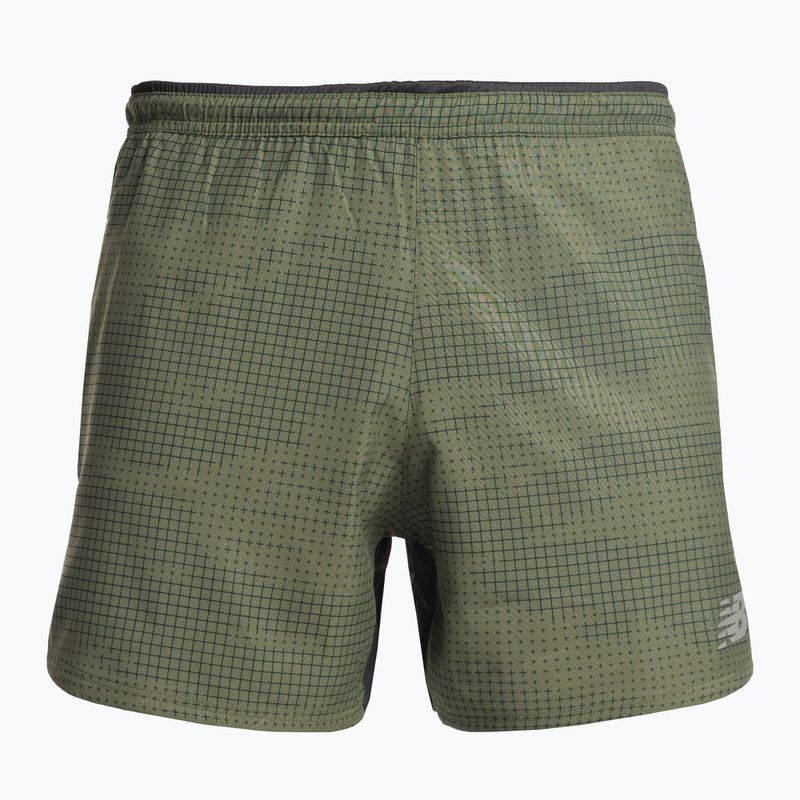 Pánské běžecké šortky New Balance Impact Run 5" Green MS21269DON s potiskem 7