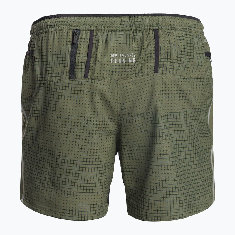 Pánské běžecké šortky New Balance Impact Run 5" Green MS21269DON s potiskem 8