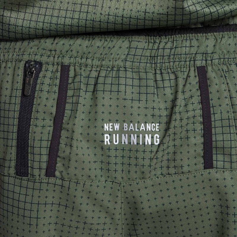 Pánské běžecké šortky New Balance Impact Run 5" Green MS21269DON s potiskem 4