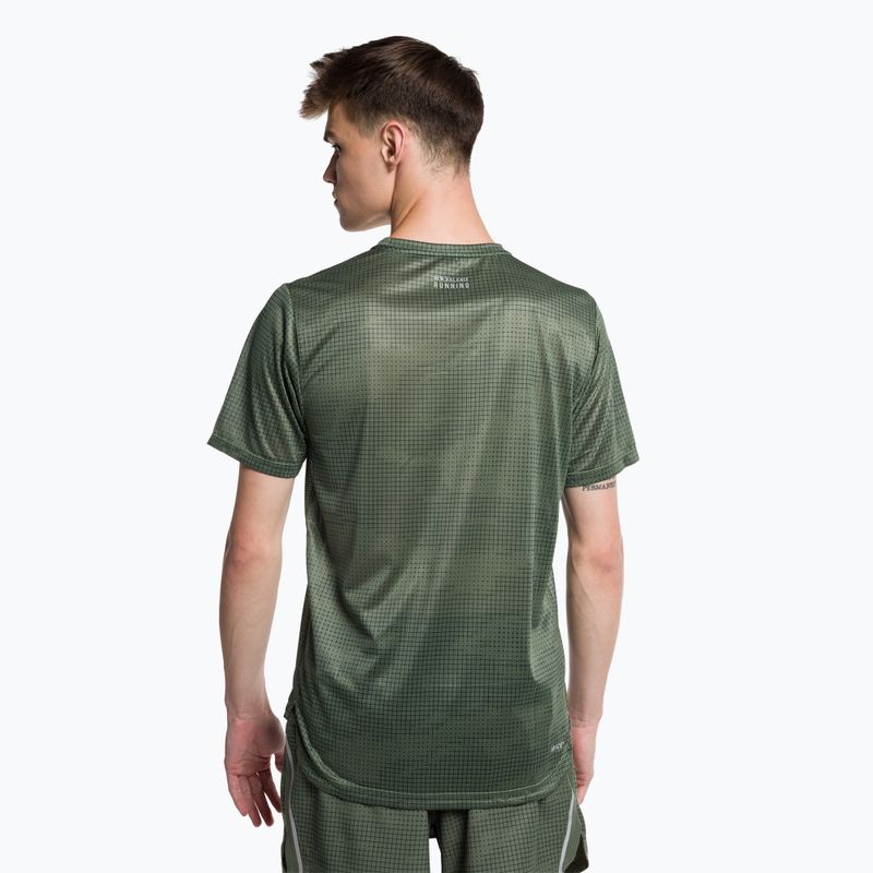 Pánské běžecké tričko New Balance Top Printed Impact Run SS zelené NBMT21263DON 3