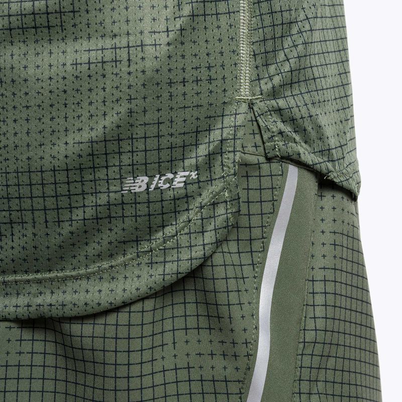 Pánské běžecké tričko New Balance Top Printed Impact Run SS zelené NBMT21263DON 5